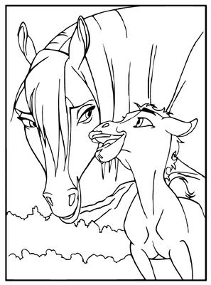 Cheval avec poulain