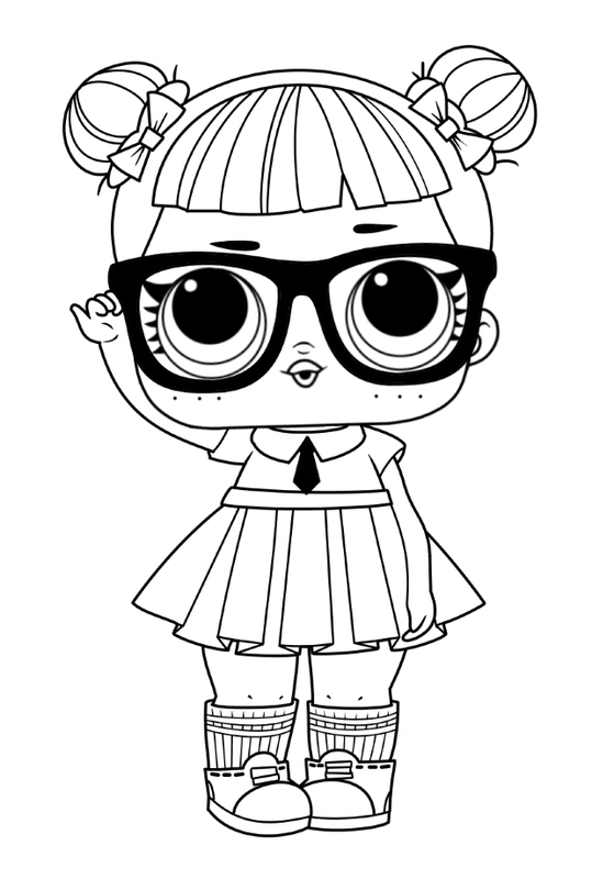 🖍️ L.O.L. Surprise Doll Teacher's Pet - Printable Coloring Page for ...