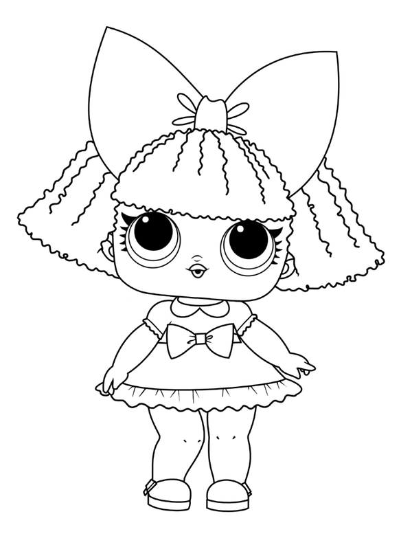 L.O.L. Surprise Doll Glitter Queen Coloring Page