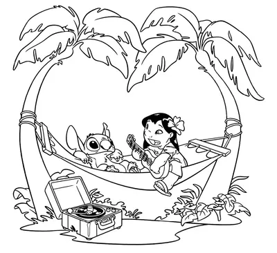 Lilo & Stitch in Hammock