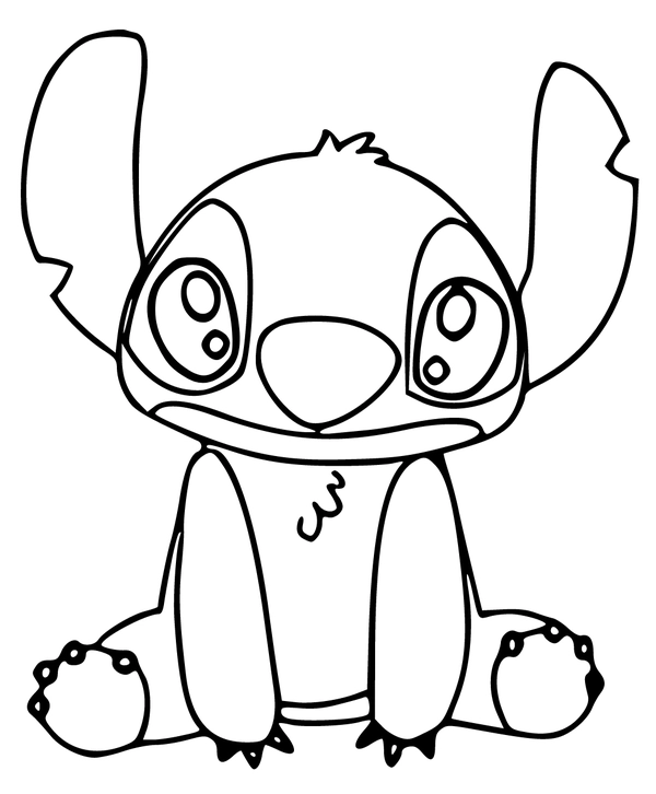 Dibujo para Colorear Stitch simple