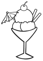 Ice Cream Coup with Umbrella