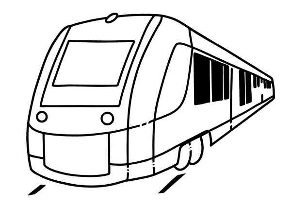 Dibujo para Colorear Tren eléctrico
