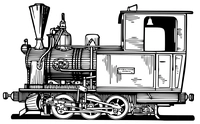 Ancien train à vapeur détaillé
