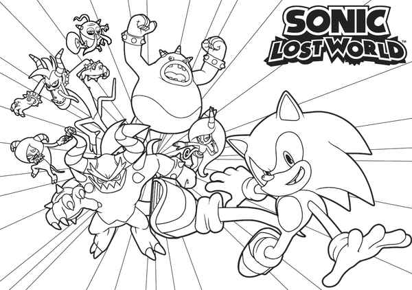 Dibujo para Colorear Sonic Lost World