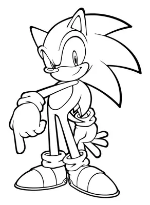 Sonic pointant vers le bas