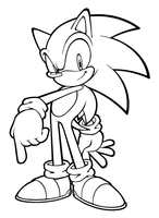 Sonic Pointing Down