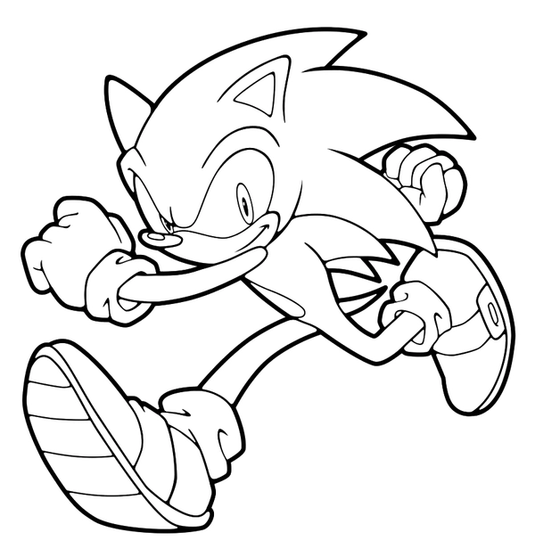 Sonic Running Ausmalbild