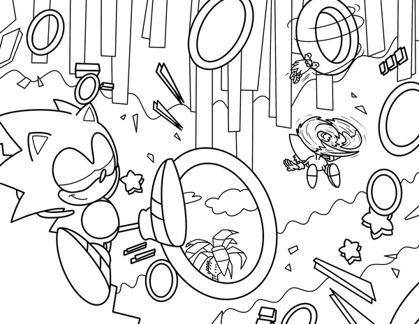 Sonic Sleeping Coloring Page