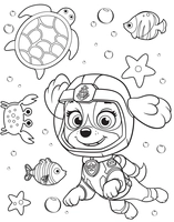 🖍️ PAW Patrol Zuma - Printable Coloring Page for Free 