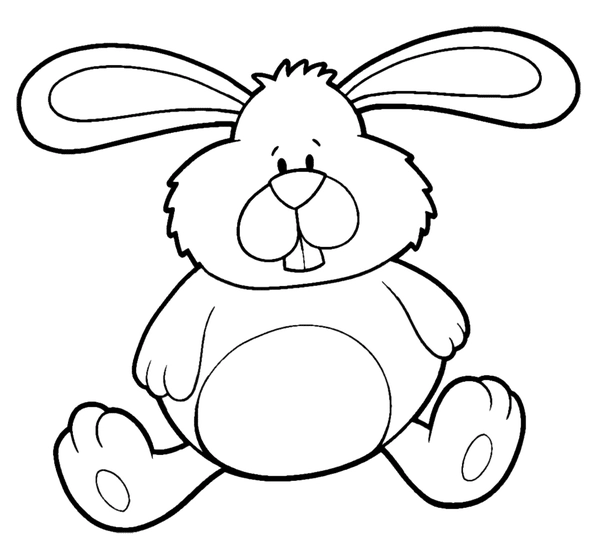Stuffed Toy Bunny Coloring Page