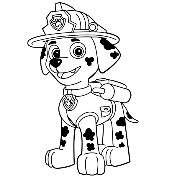 Coloriage Patrouille PAW Marshall