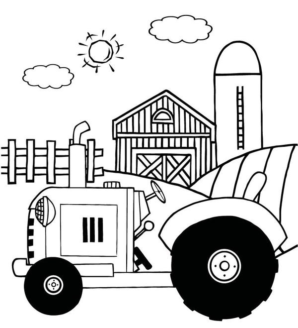 Tractor coloring page  Free Printable Coloring Pages