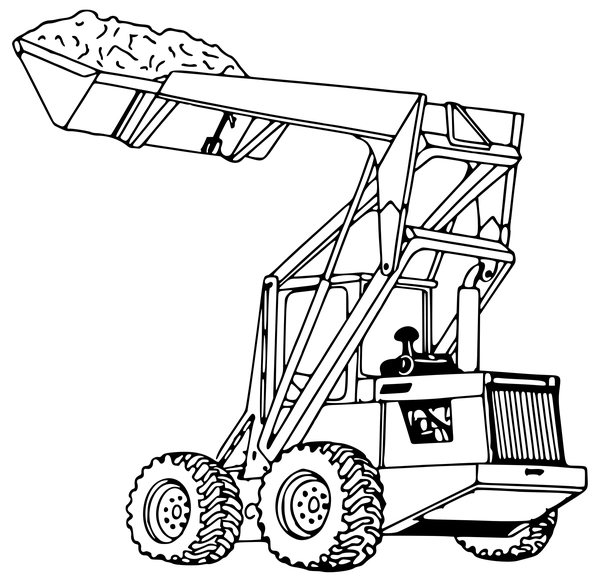 Tractor Loader Coloring Page