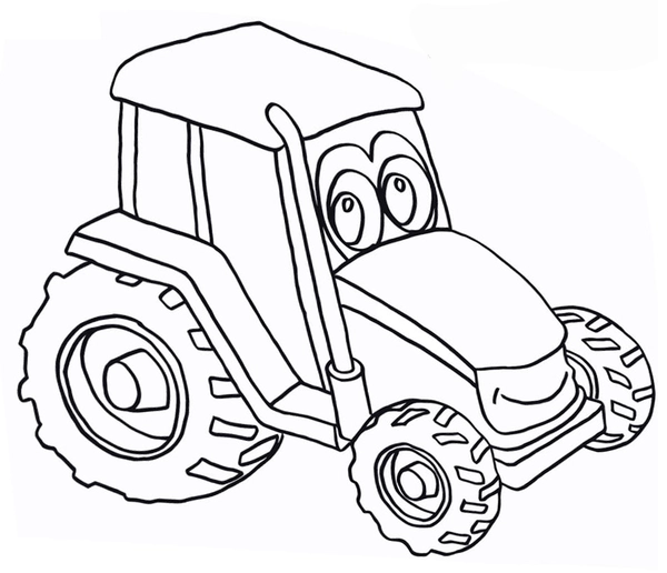 John Deere Tractor coloring page