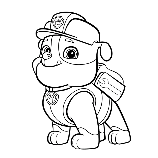PAW Patrol Rubble Coloring Page