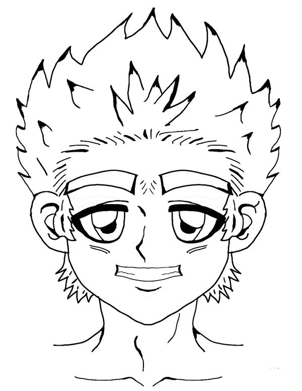 Anime Boy Coloring Page