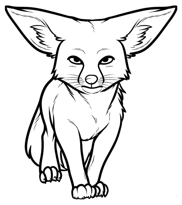 Anime Fox Coloring Page