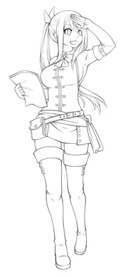 Fille Anime avec des bottes hautes