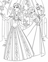 Anna y Elsa vestidas de Frozen