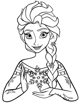 Frozen Elsa Holding Snow Crystal