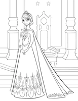 Frozen Elsa delante de Crown