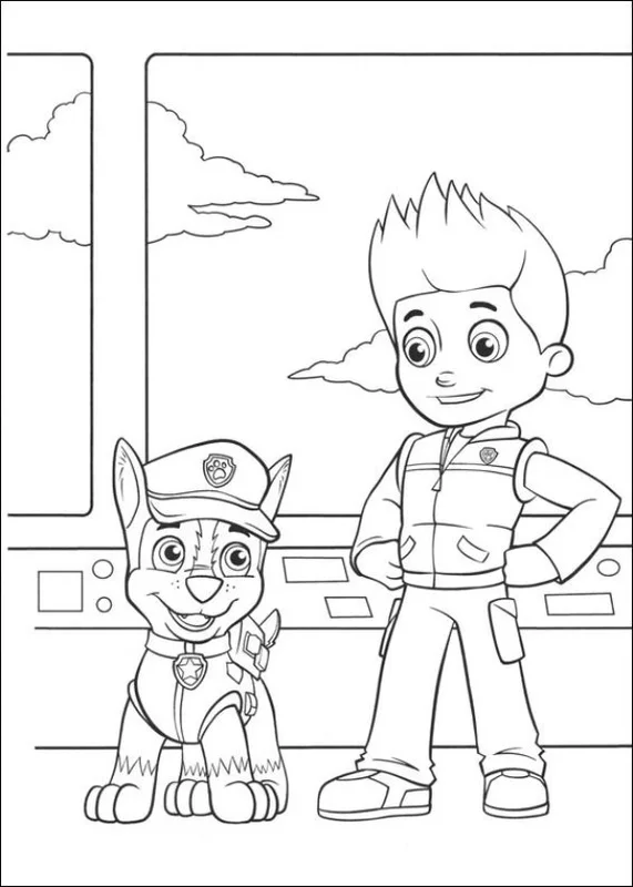 Coloriage de Paw Patrol à imprimer et colorier