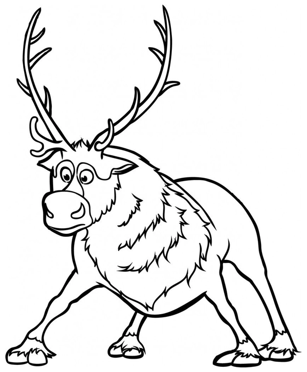 Frozen Sven Coloring Page