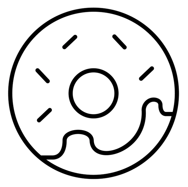 Einfacher Donut Ausmalbild