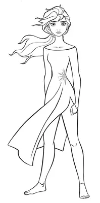 Frozen 2 Elsa in Simple Dress