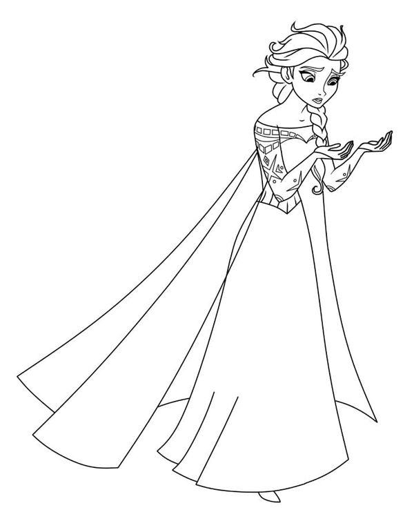 Dibujo para Colorear Frozen Elsa no es feliz