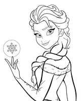 Elsa Frozen avec boule de neige