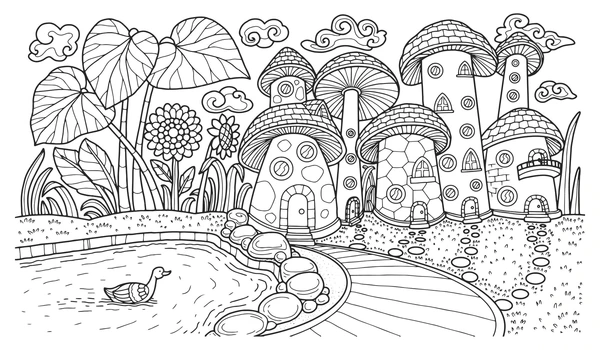 Adults Fantasy World Coloring Page