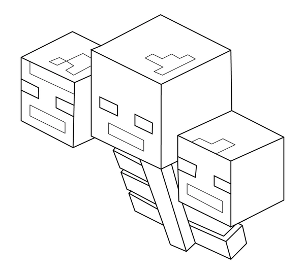Minecraft Wither Coloring Page