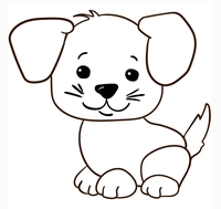 Schattige Zittende Cartoon Puppy