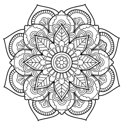 Adults Flower Mandala