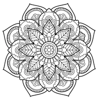 Adults Flower Mandala