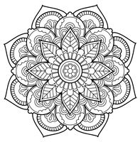 Mandala de fleurs pour adultes