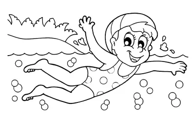 Natation des filles d'été