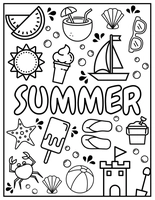 Zomer in Letters met Zomer Items