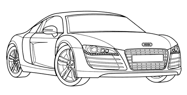 Auto Audi TT Kleurplaat