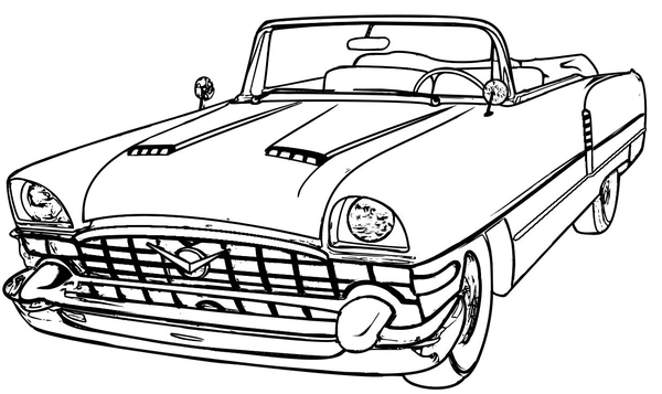 Cars Chevy Convertible Coloring Page