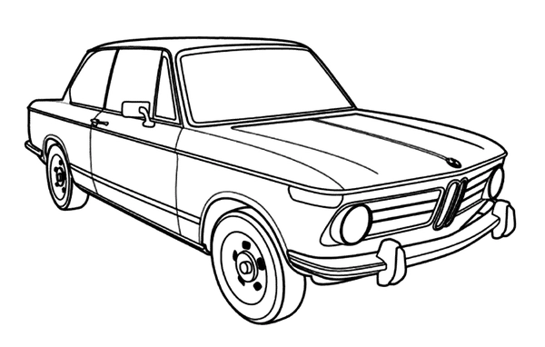 Cars Old BMW Coloring Page