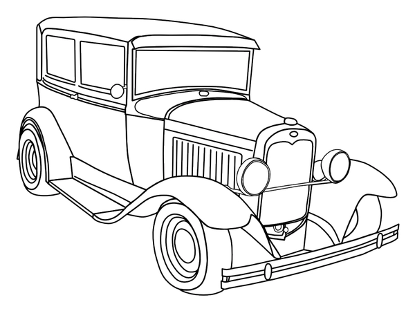 Cars Oldtimer Coloring Page