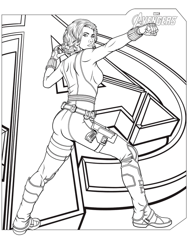 Avengers Black Widow Coloring Page