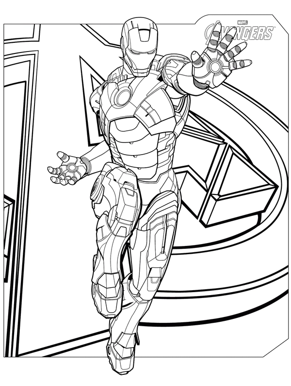 Avengers Iron Man Coloring Page